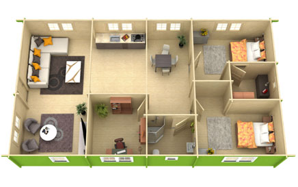 The Trento Cottage Inside